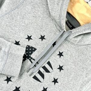 Under Armour Storm Flag Hoodie 2XL Gray Long Sleeve Freedom Rival Loose Pullover